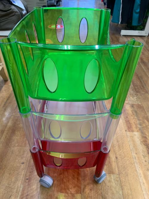 guzzini (グッチーニ) ワゴン イタリア製 クリア スタッキングバスケット マルチワゴン