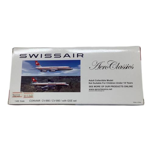 SWISSAIR CV-880/CV-990/with GSE set 飛行機 1:400