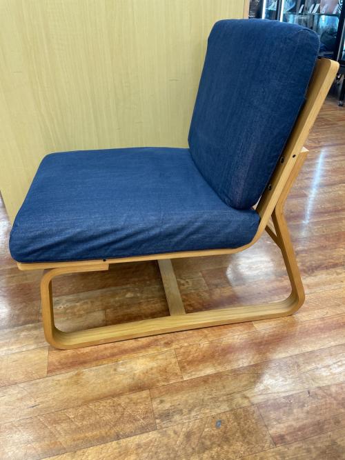 無印良品 (ムジルシリョウヒン) 1人掛けソファー デニム/ナチュラル リビングでもダイニングでもつかえるソファチェア