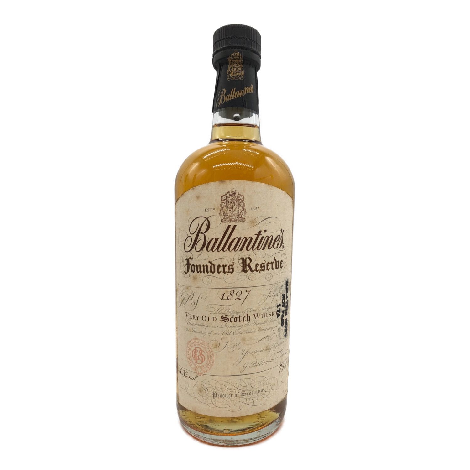 古酒 スコッチ 未開栓 Ballantines Founders Reserve 1827 VeryOld Scotch Whisky product  of Scotland 750ml バランタイン リザーブ