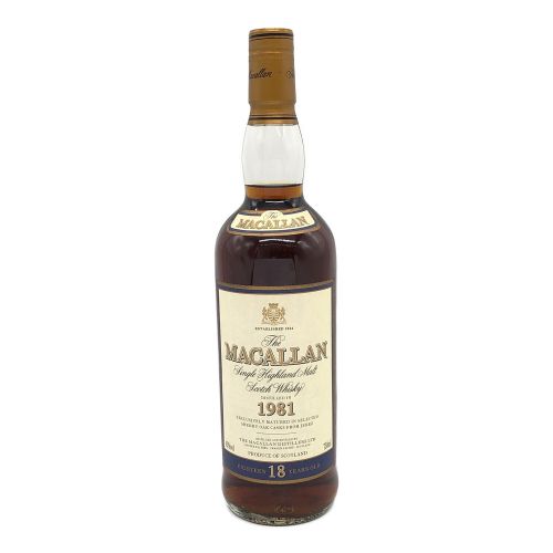 マッカラン (MACALLAN) スコッチ 750ml 箱付 18年 1981 未開封