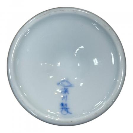 深川製磁 VOC 夏型ワインカップ 2客 瑠璃 染付 ペア 未使用 美品