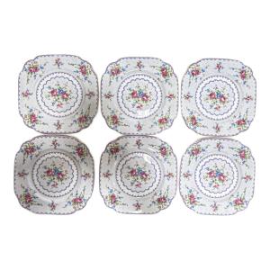 ROYAL ALBERT (ロイヤルアルバート) プチポワン プレート 6Pセット