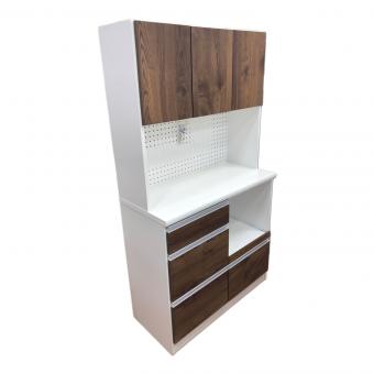 三友ファニチャー (サントモ) レンジボード ダークブラウン 50 3枚扉