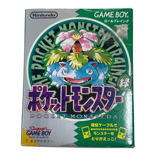 ゲームボーイ用ソフト Nintendo(ニンテンドウ) ポケットモンスター緑 箱ダメージ有 箱･取説付 ※保証無