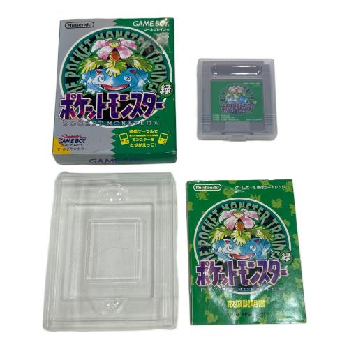 ゲームボーイ用ソフト Nintendo(ニンテンドウ) ポケットモンスター緑 箱ダメージ有 箱･取説付 ※保証無