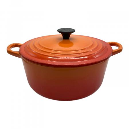 LE CREUSET (ルクルーゼ) ココットロンド 22cm オレンジ｜トレファクONLINE