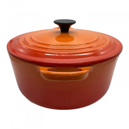 LE CREUSET (ルクルーゼ) ココットロンド 22cm オレンジ｜トレファクONLINE