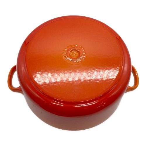 ル・クルーゼ　ココットロンド　22cm オレンジ　未使用 LE CREUSET (ルクルーゼ) ココットロンド 22cm オレンジ｜トレファクONLINE