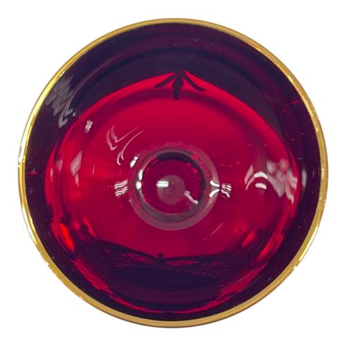 Bohemia (ボヘミア) ベネチアングラス レッド×ゴールドカラー(色) 5Pセット ハガレ有