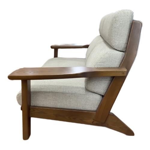 2人掛けソファー グレー×ブラウン 175 ファブリック