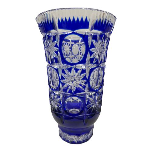 【ポーランド製 POLONIA クリスタル花瓶】色被せ切子 高さ24cm 美品 polonia ポーランド製 クリスタルハンドカット花瓶 - メルカリ