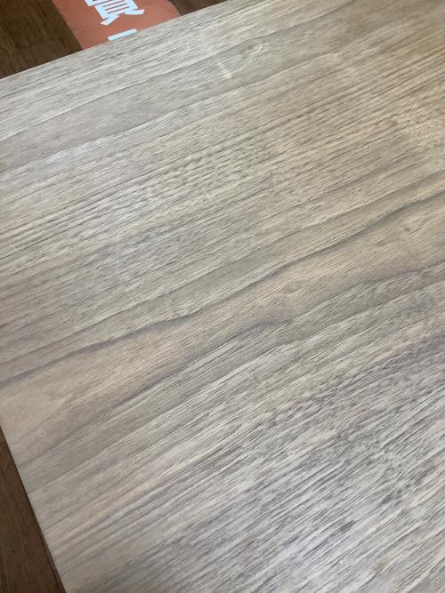 ローテーブル ナチュラル×シルバー 昇降式