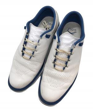 NIKE GOLF (ナイキゴルフ) Jordan ADG 4 Phantom White Light Bone Barely Volt スパイクレスゴルフシューズ ホワイト×ブルー サイズ:28.5