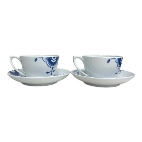 ROYAL COPENHAGEN (ロイヤル・コペンハーゲン) カップ&ソーサー ブルーフルーテッド・メガ 2Pセット 箱付