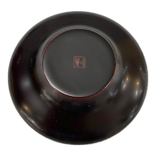 輪島屋善仁 (ワジマヤゼンニ) 溜塗 春菊薪絵 輪島塗 湯呑み