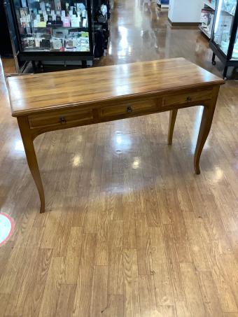 コンソールデスク ブラウン チーク無垢材