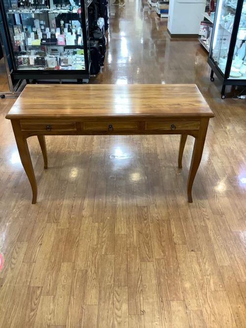 コンソールデスク ブラウン チーク無垢材