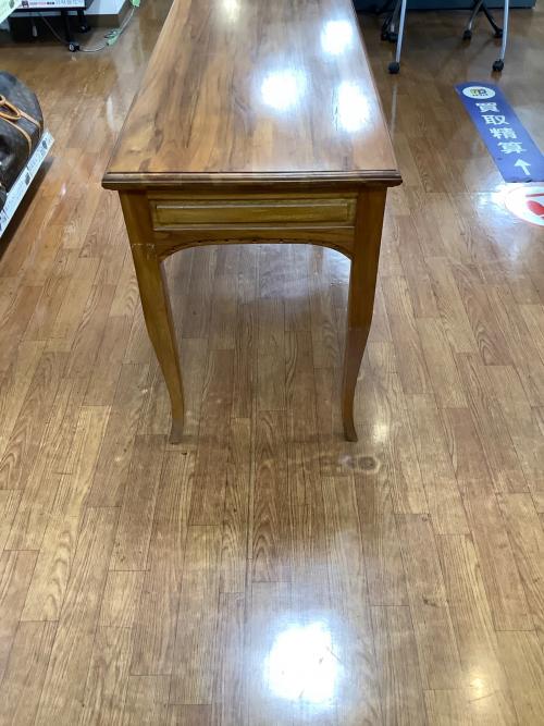 コンソールデスク ブラウン チーク無垢材