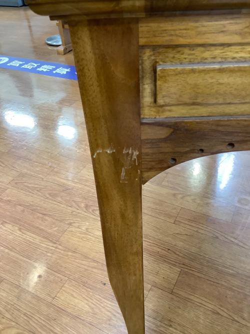 コンソールデスク ブラウン チーク無垢材