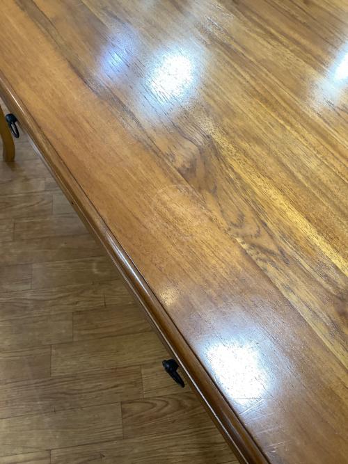 コンソールデスク ブラウン チーク無垢材