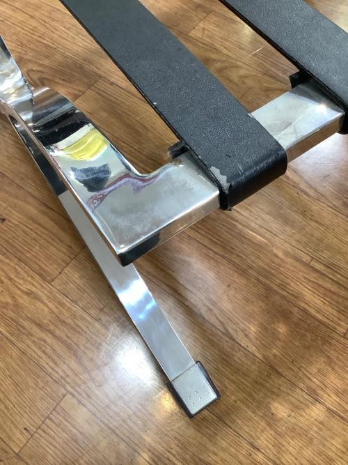 バルセロナチェア オットマン ブラック×シルバーカラー リプロダクト