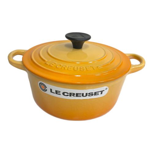 LE CREUSET (ルクルーゼ) 両手鍋 オレンジ 18cm ココット・ロンド