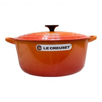 LE CREUSET (ルクルーゼ) 両手鍋 28cm オレンジ ココット・ロンド