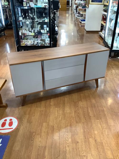 Moda en Casa (モーダエンカーサ) キャビネット ホワイト×ナチュラル 2枚扉 3段引出