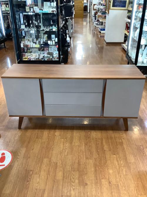 Moda en Casa (モーダエンカーサ) キャビネット ホワイト×ナチュラル 2枚扉 3段引出