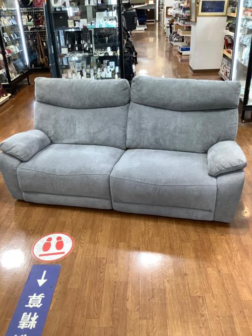 筑波産商 (ツクバサンショウ) 電動リクライニングソファ グレー 91 3人掛け ファブリック アストラ