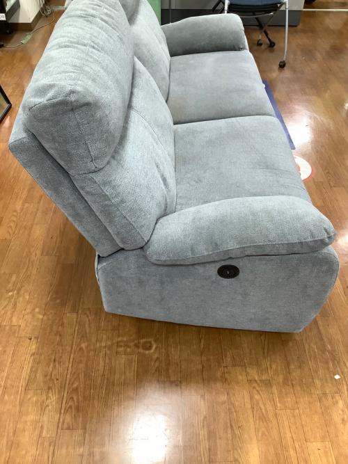 筑波産商 (ツクバサンショウ) 電動リクライニングソファ グレー 91 3人掛け ファブリック アストラ