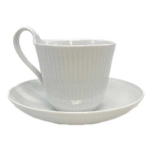 ROYAL COPENHAGEN (ロイヤル・コペンハーゲン) ハイハンドルカップ&ソーサー ホワイトフルーテッド