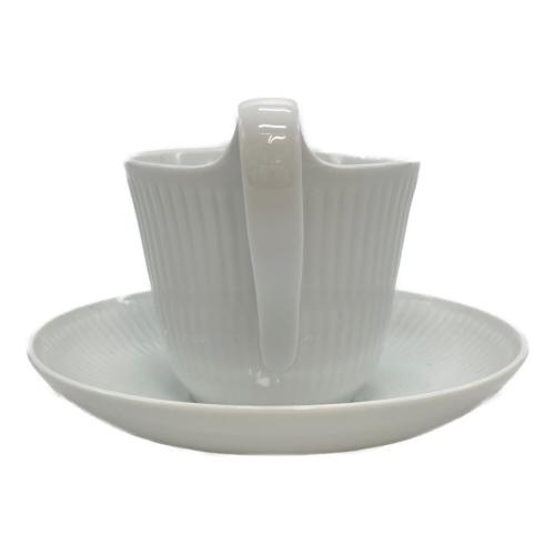 ROYAL COPENHAGEN (ロイヤル・コペンハーゲン) ハイハンドルカップ&ソーサー ホワイトフルーテッド