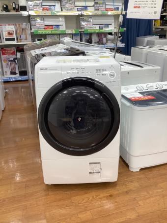 SHARP (シャープ) ドラム式洗濯乾燥機 41 【7280】 7.0kg 3.5kg ES-S7G-WL 2022年製 輸送ボルト有 クリーニング済 50Hz／60Hz