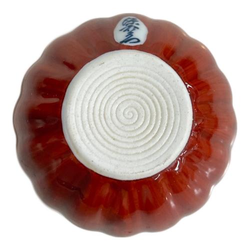 源右衛門窯 (ゲンエモンガマ) 小付 小鉢 朱泥 5Pセット 箱付