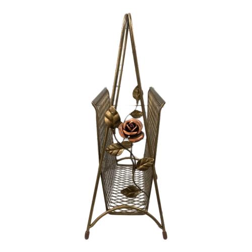 アンティーク調マガジンラック 薔薇