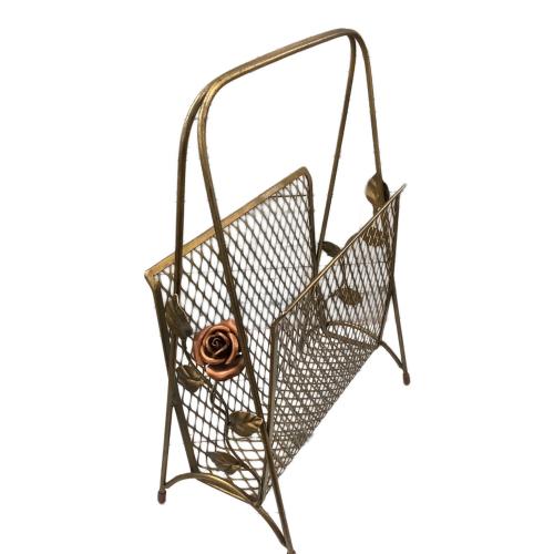 アンティーク調マガジンラック 薔薇