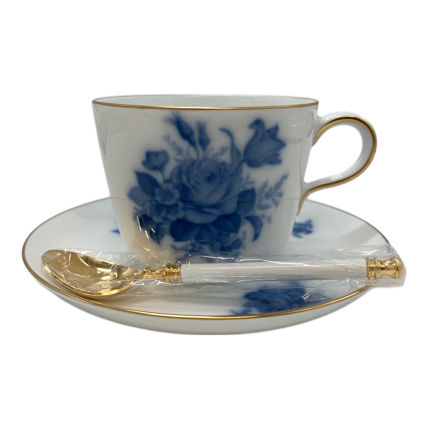 大倉陶園 (オオクラトウエン) モーニングカップ&ソーサー ブルーローズ