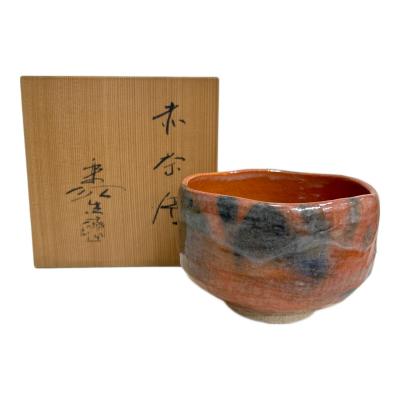 楽焼 (ラクヤキ) 赤茶碗 箱付