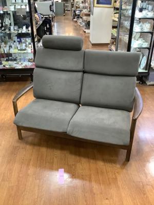 浜本工芸 (ハマモトコウゲイ) 2人掛けソファー L-8200 7 グレー×ブラウン