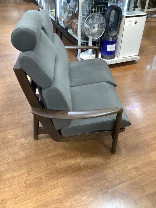 浜本工芸 (ハマモトコウゲイ) 2人掛けソファー L-8200 7 グレー×ブラウン