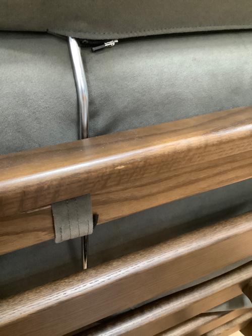 浜本工芸 (ハマモトコウゲイ) 2人掛けソファー L-8200 7 グレー×ブラウン