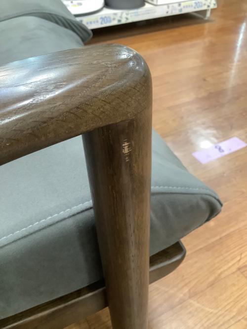 浜本工芸 (ハマモトコウゲイ) 2人掛けソファー L-8200 7 グレー×ブラウン