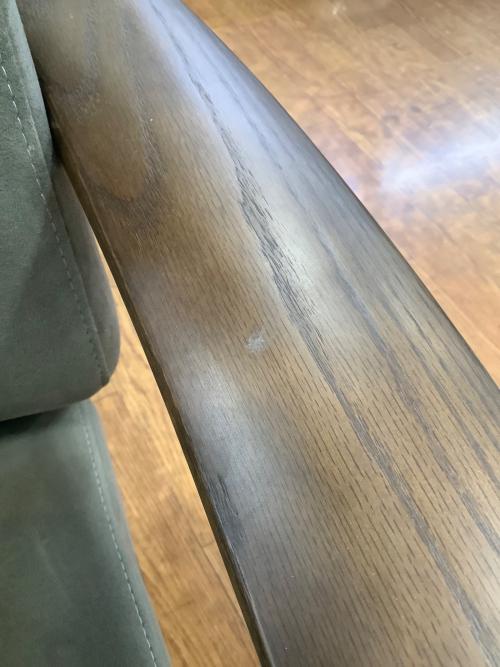 浜本工芸 (ハマモトコウゲイ) 2人掛けソファー L-8200 7 グレー×ブラウン