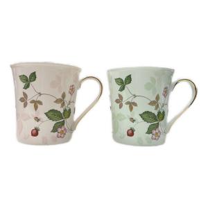 Wedgwood (ウェッジウッド) マグカップ ワイルドストロベリー パステル 2Pセット 箱付