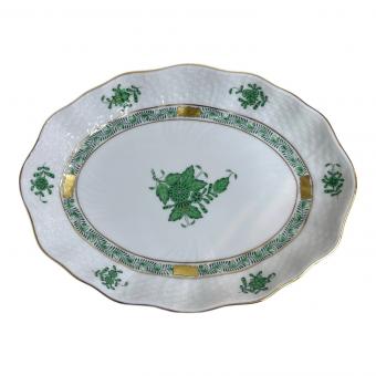 Herend (ヘレンド) オーバルプレート アポニーグリーン