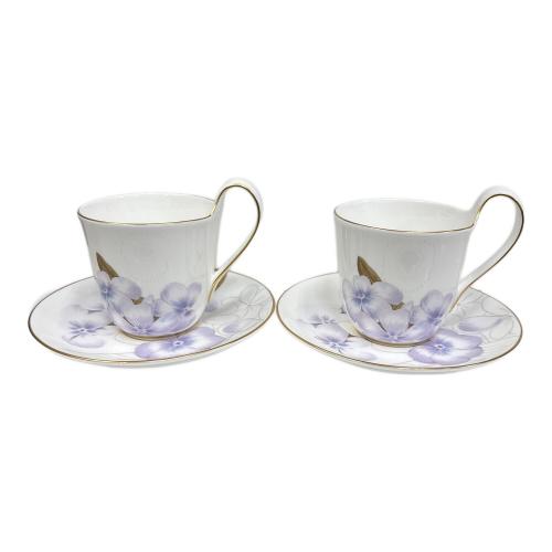 ROYAL COPENHAGEN (ロイヤル・コペンハーゲン) カップ&ソーサー ホワイト×パープル フローラ