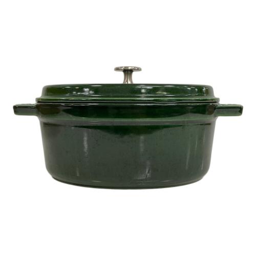 Staub (ストウブ) ピコ・ココット オーバル ヨゴレ・コゲ有 ダークグリーン