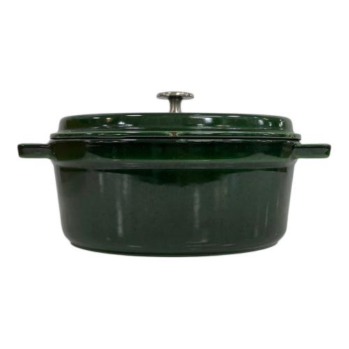 Staub (ストウブ) ピコ・ココット オーバル ヨゴレ・コゲ有 ダークグリーン